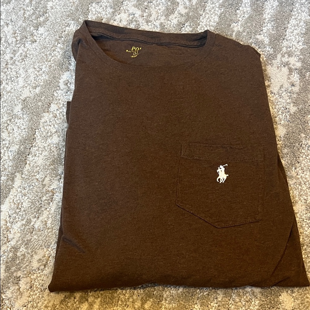 Polo by Ralph Lauren Men's Dark Brown Tee